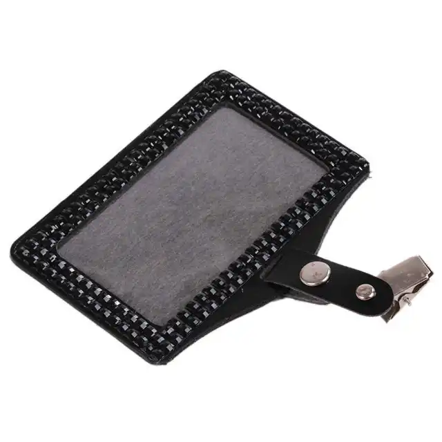Buy Rhinestone Bus IC Card Holder With Clip Employee Identity Card Badge