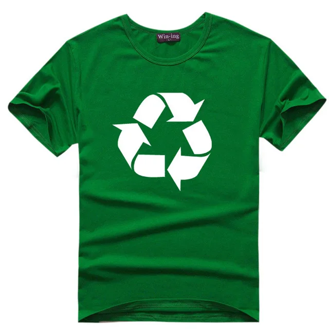 Recycle Logo T Shirt 7 Colors Men Science Geek Tshirt Cotton T Shirts