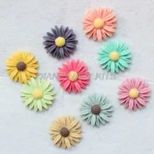 120 шт. Экстра большой 26 мм Разноцветные солнце цветок смолы кабины кабошонов Decoden накладки, D25