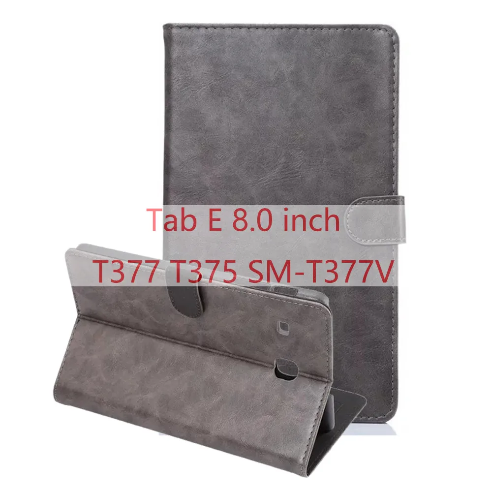 PU Gray Чехол для Samsung Galaxy Tab E 8," T377 T377V SM-T377 T375 из искусственной кожи чехол для Samsung Galaxy Tab A T380 T385 T350 T351 T355 - Цвет: PU Gray
