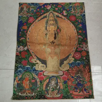 

Tibet Thangka Buddha statue Nepal Spun spun edge Avalokiteshvara Temple Buddhist paintings