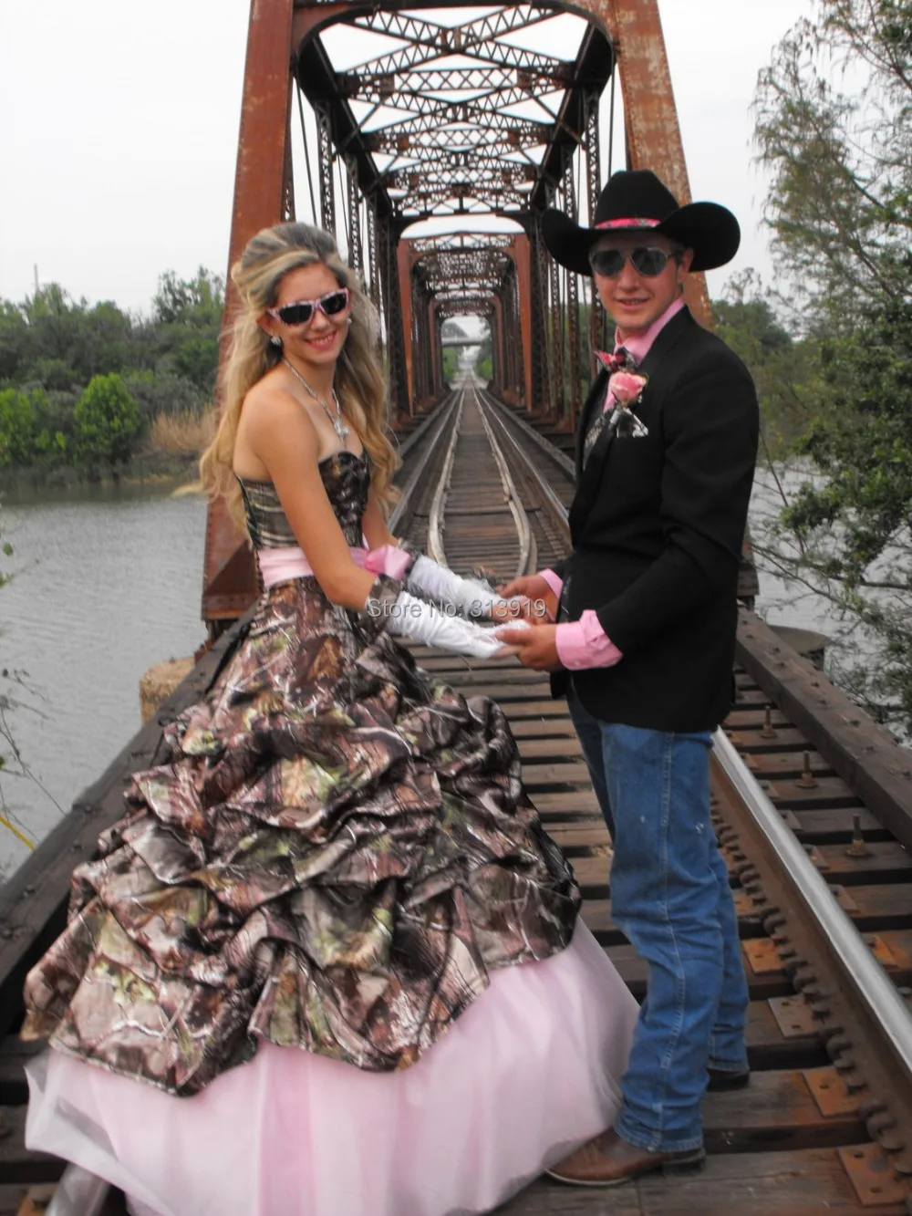 Pink Camo Prom Dress Dress Yp