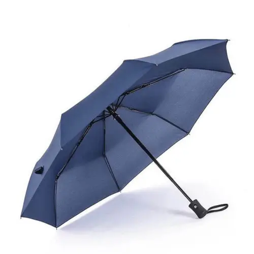 Automatic Umbrella Windproof Mens Black Compact Wide Auto Open Close Lightweight