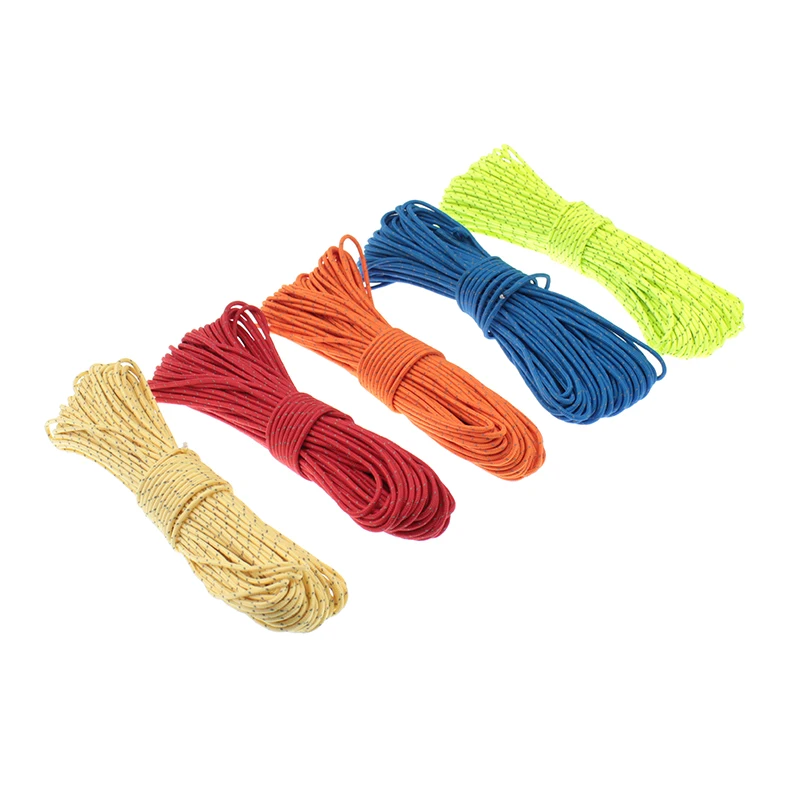 2017 new high strength polyester 20M luminous tents wind rope outdoor camping double sided