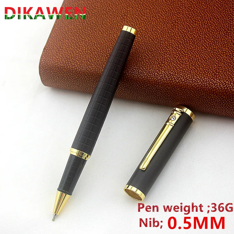 Treliça de metal Diamante Negro clipe Rollerball Pen escritório de Negócios Nova escola os alunos a aprender a cultura Chinesa Presente pen