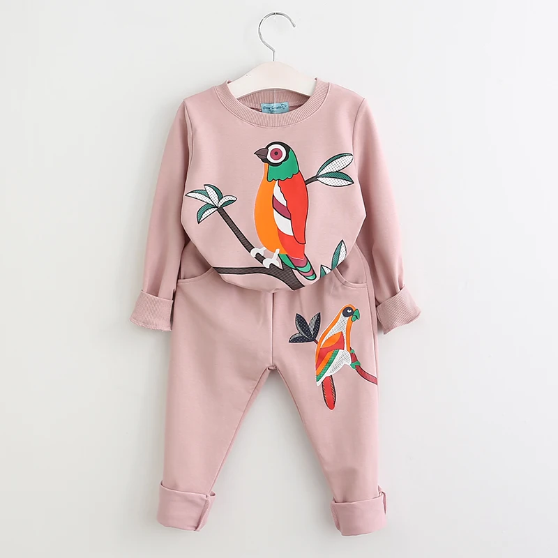 

Girls Autumn Clothing Set Fashion Europe America Children New Casual Kids Suit Winter Striped Long-Sleeved T-Shirt+Leggings 40