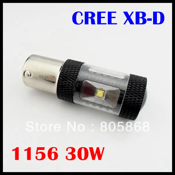 10 шт./лот супер высокая яркость Мощность 1156 LED, 30 Вт обломок cree led XBD p21w, BA15S Обратный Хвост свет лампы Белый