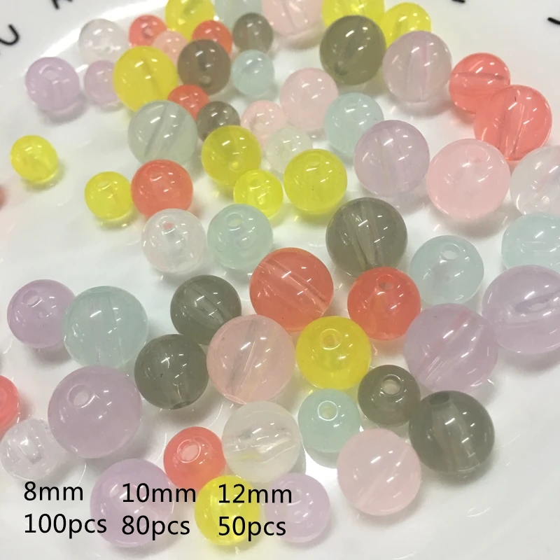 Meideheng Acrylic spring color Jelly Beads Needlework Accessories