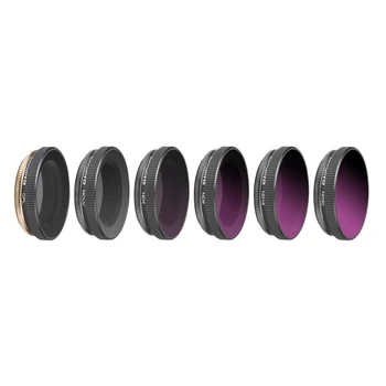 

SUNNYLIFE 6Pcs MCUV CPL ND4 ND8 ND16 ND32 Lens Filters for DJI OSMO Action Camera Eliminate Light