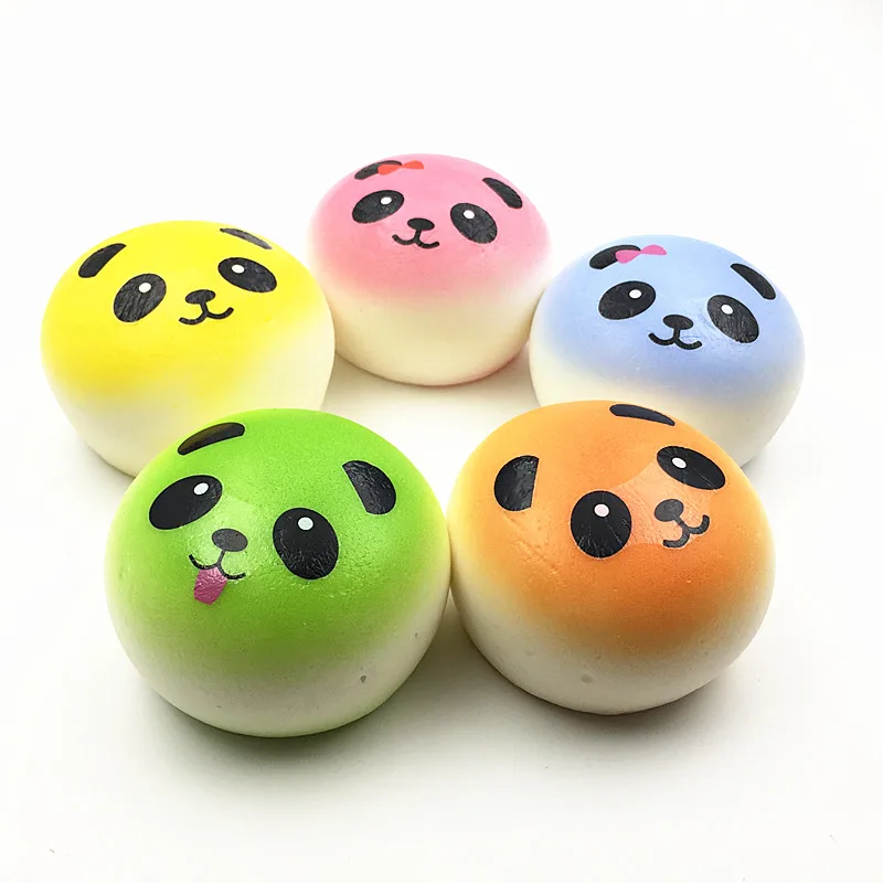 100 шт. весело Squishies мини красочные панда мягкими Kawaii Jumbo Squeeze игрушки для детей сотового телефона ремни оптом