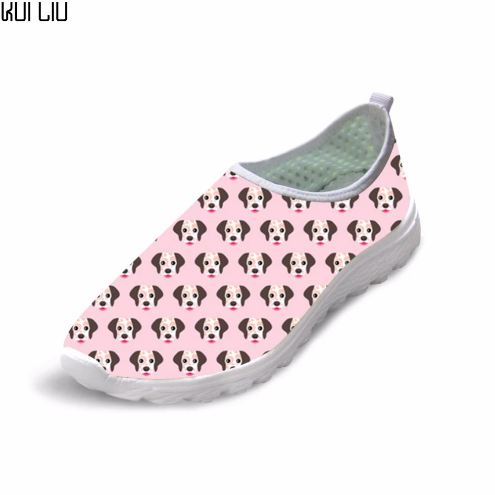 

Casual Mesh Shoes Women Animal Prints Dog Pattern Summer Lightweight Leisure Shoes for Ladies Flats Leisure Shoe Girls infantil