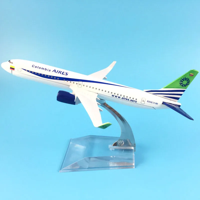 16 см Колумбия-B737-800 авиакомпаний металлического сплава модель самолета игрушки