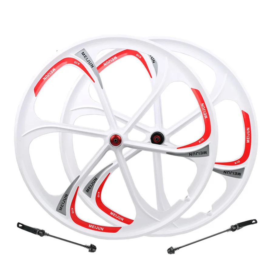 Cheap MTB Rim 6 spokes wheels 26" inches Mountain Bicycle Wheel bike rims mountain bike wheels magnesium alloy 26 speeds 2