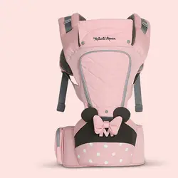 Disney от 0 до 36 месяцев лук дышащий фронтальная Хипсит для переноски детей 20 кг Удобная Слинг Рюкзак мешок Обёрточная бумага носителей