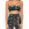 New Crop Top Women Strapless Boob Tube Ladies Stretch Bandeau Bra Crop Tops 2022 Fashion Party Shirt Snake skin Printed ► Photo 2/6