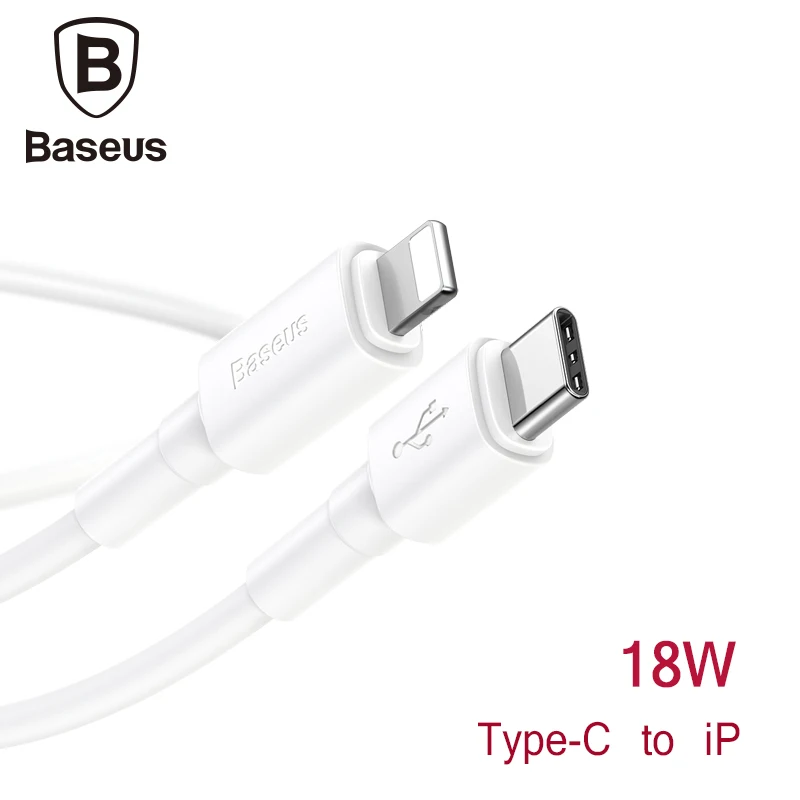 

Baseus 18W USB Cable Type C To iP Port For iPhone Samsung Xiaomi PD Fast Charging Cable USB-C Charger Mobile Phone Type-C Cable