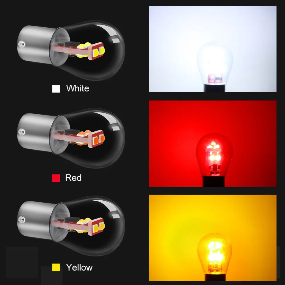 2 шт. 1157 BA15D BAY15D 1156 BA15S P21W P21/5 W светодиодная лампа S35 800LM Автомобильная Поворотная сигнальная лампа заднего хода стоп-сигнал красный белый желтый 12 В