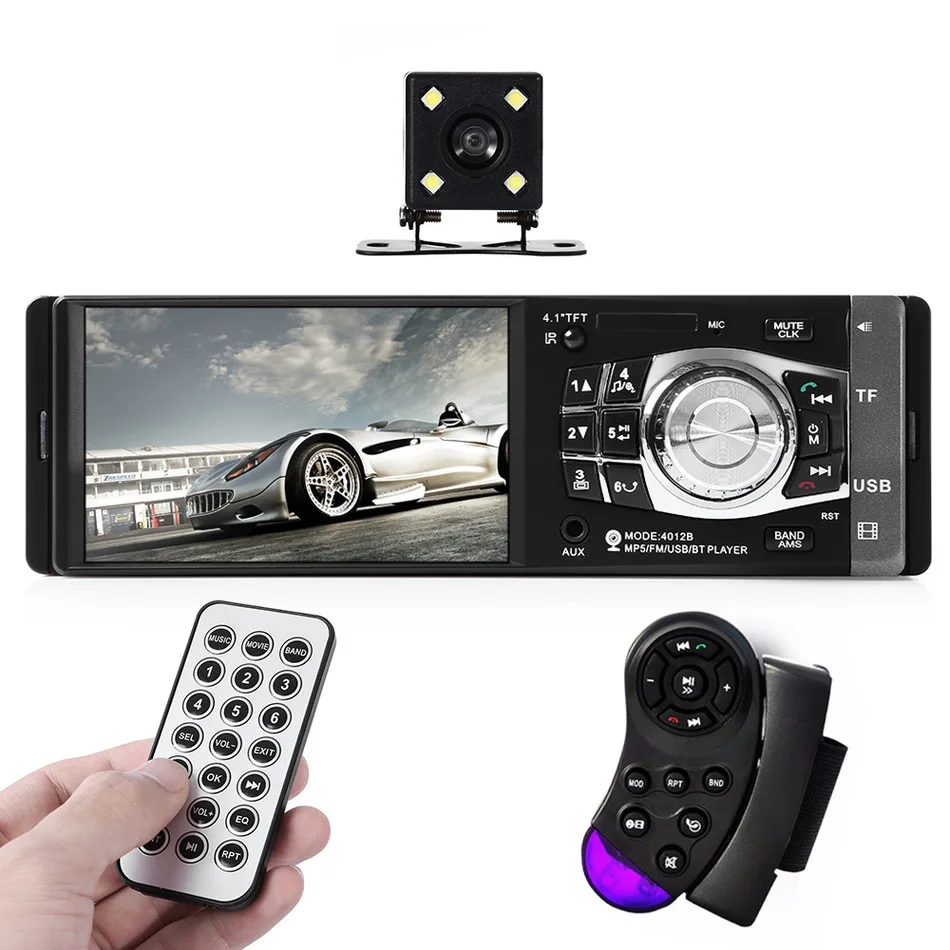 

4012B 4.1 inch HD Car Radio Mp4 MP5 Player Radio Multimedia Bluetooth Remote Control Stereo Audio Video with Rear Camera