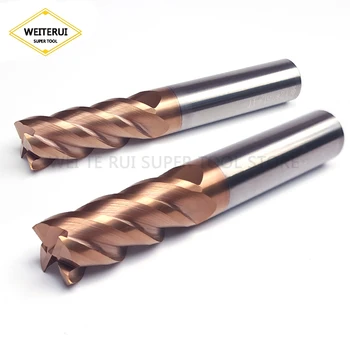 

1PC Lengthen End Mill 100L Cutting HRC60 4 Flute 6mm 8mm Alloy Carbide Milling Tungsten Steel Milling Cutter Tool