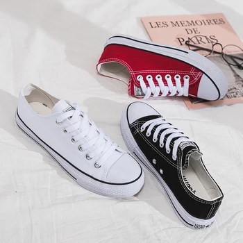 

Canvas shoes 2019 spring new wild cross strap flat casual white shoes female