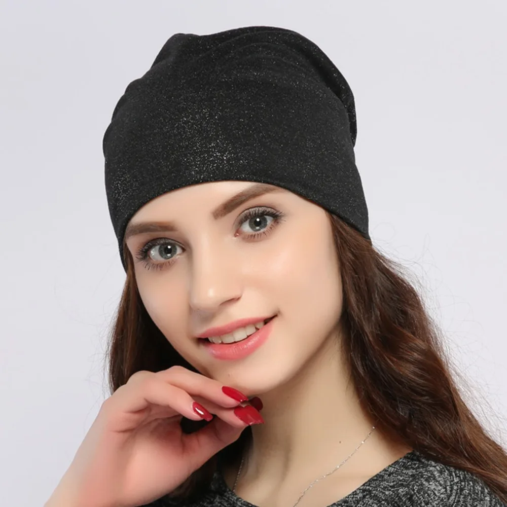 Geebro Весенняя женская черная Шапка бини в бронзовом стиле Повседневная