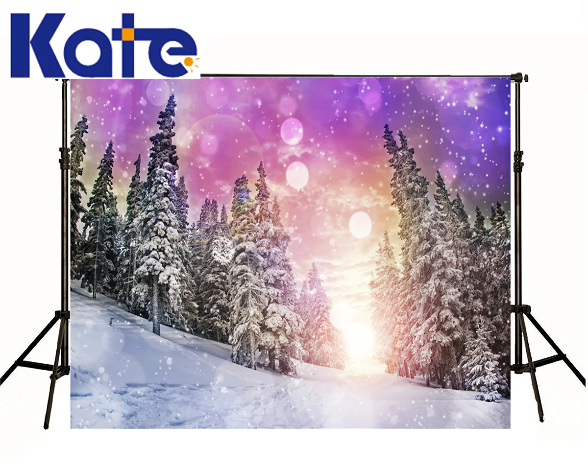 

KATE Winter Backdrops Photography Dream Forest Spot Scenery Photography Background Snow Fall World Backgrounds For Photo Studio