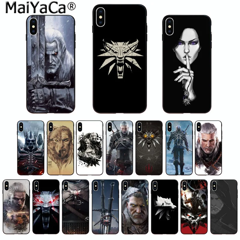 

MaiYaCa DIY Painted Beautiful Phone Accessories The Witcher Wild Hunt for iPhone 5 5Sx 6 7 7plus 8 8Plus X XS MAX XR