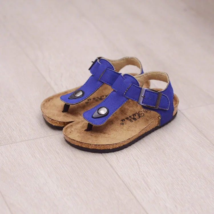 spring summer outdoor cork drag sandals flip word casual beach shoes children's bathroom shoes for boys girls