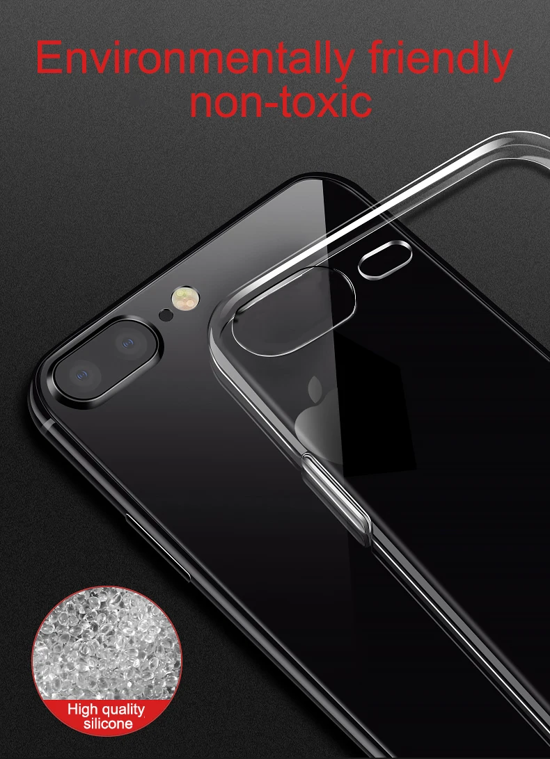 Ultra thin Clear Transparent TPU Silicone Case For iPhone XS MAX XR 6 7 6S 5 Plus Protect Rubber Phone Case For iPhone 8 7 Plus rhinoshield case