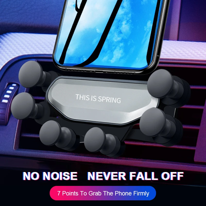 

ROCK Gravity Car Phone Holder For iphone X Xs Max Samsung S9 in Car Air Vent Mount Car Mobile Phone Stand For Xiaomi Huawei