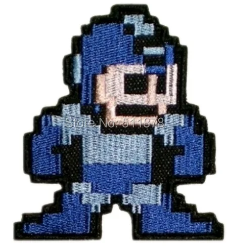 

Rockman Capcom Mega Man Sega Genesis Movie TV Series Costume Embroidered iron on patch MARVEL COMICS TRANSFER APPLIQUE
