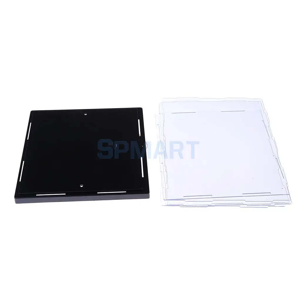 Transparent Acrylic Model Display Case Box Dustproof Box with LED Lights for Action Figure Toys Clear