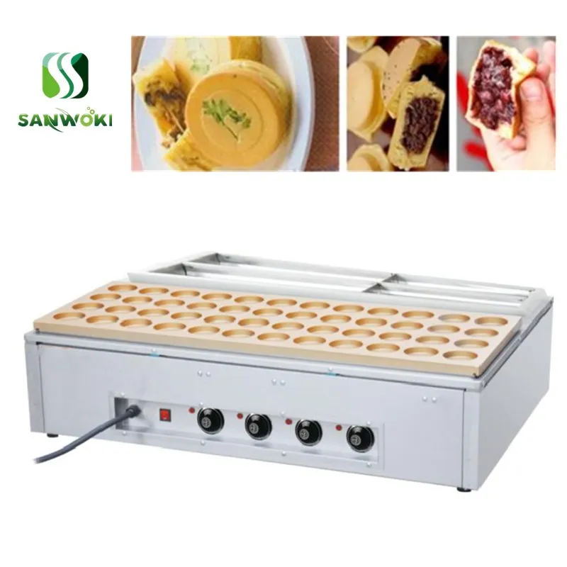 

Commercial Copper Plate 220v Electric 48 pcs Japanese Dorayaki making machine Obanyaki Maker Red Bean Cake Maker Baker Machine