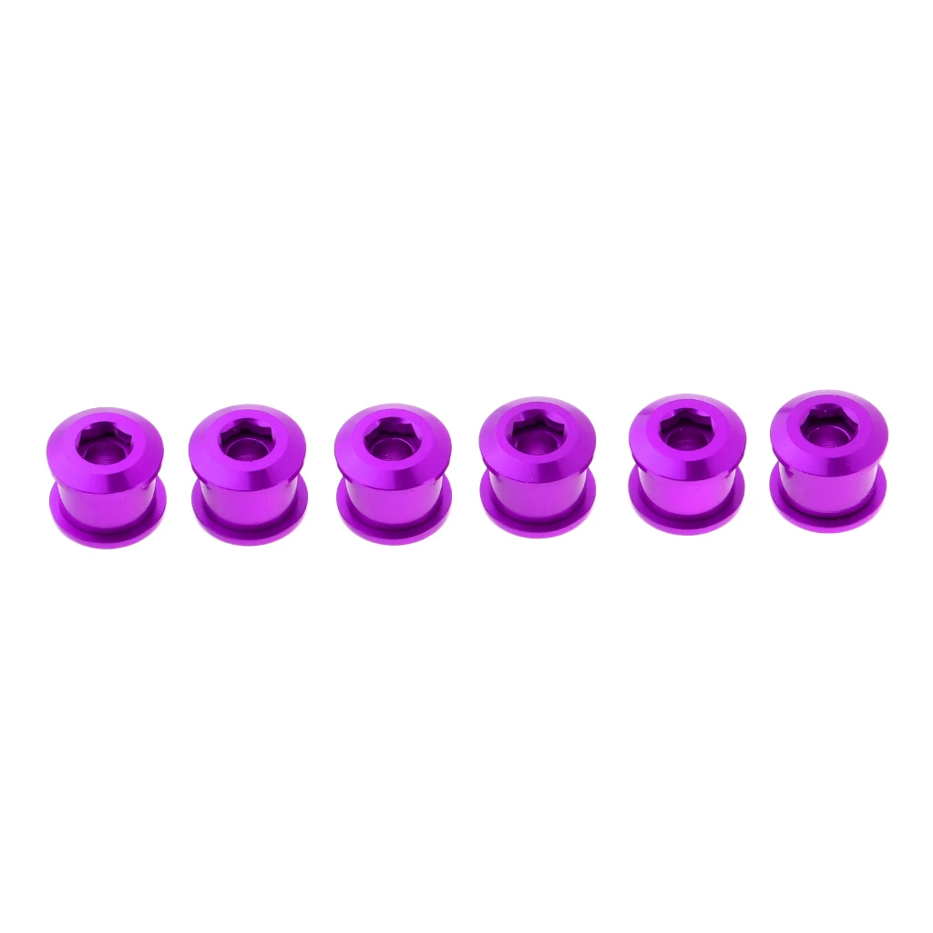 6PCS 7075 Aluminum Alloy CNC Bicycle Chainring Screws Bolts for Road Bike MTB Bicycle