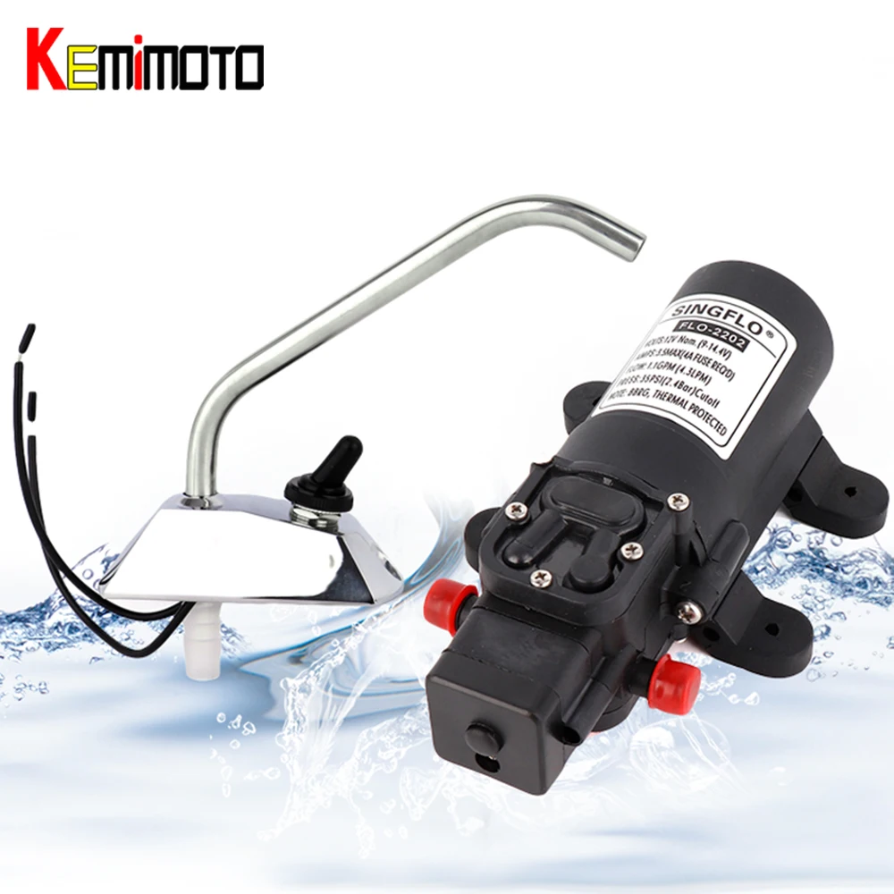 Kemimoto Robinet Deau Robinet 12v Bateau Caravane Pompe à