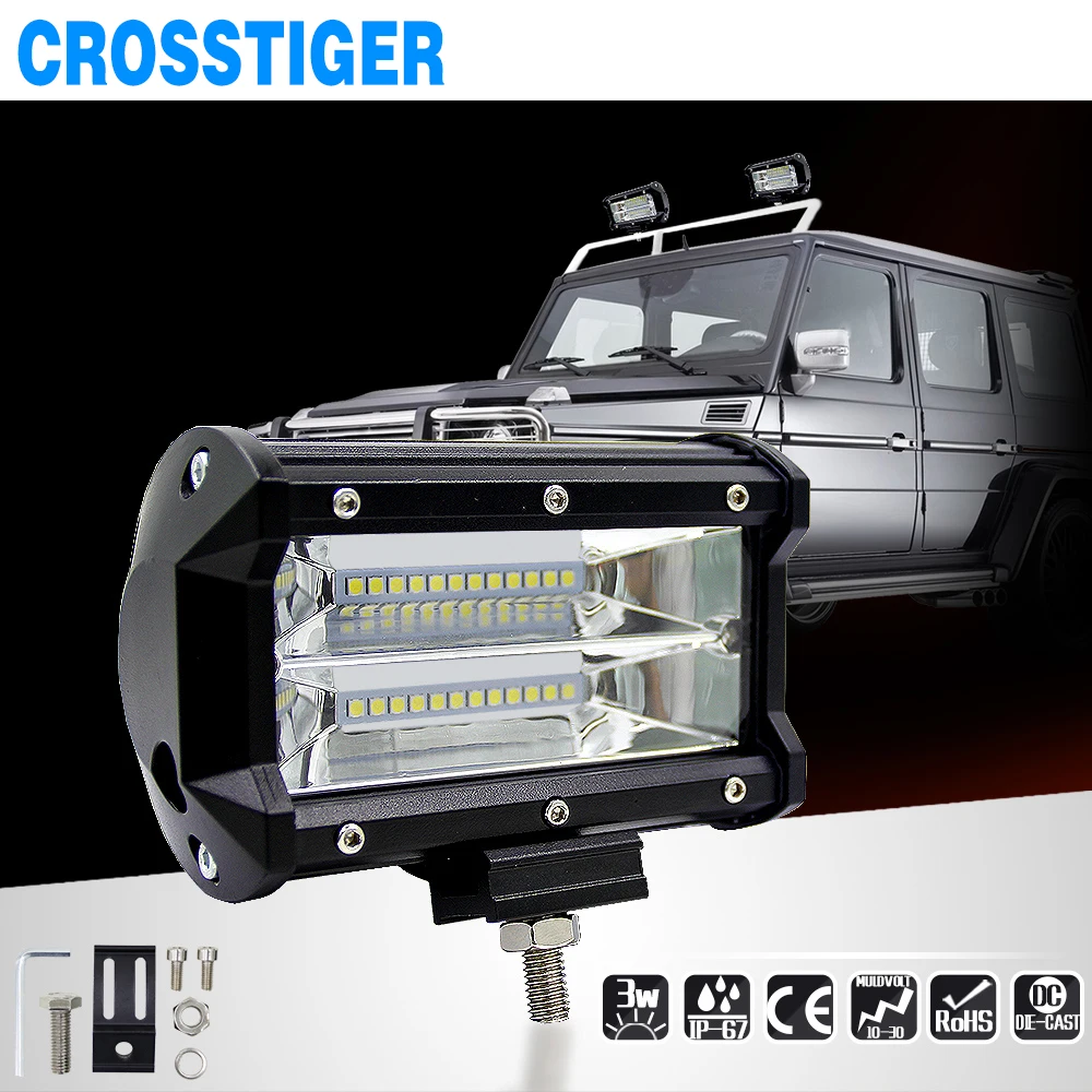 

2017 New 5 inch 72W Car Barra Led Light Bar Offroad Work Light Driving Foglights For ATV UTV SUV Jeep Truck Boat Motorcycle