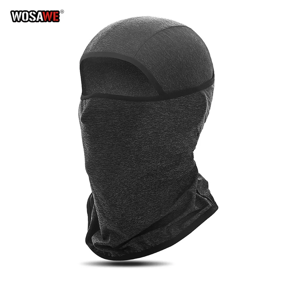 

WOSAWE Ice Fabric Motorcycle Mask Summer Full Face Mask UV protection Under Helmet Cap Breathable Airsoft Paintball Balaclava