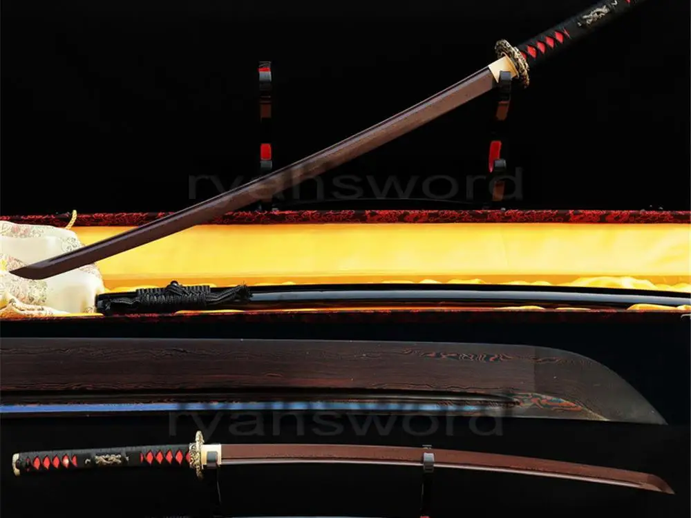 Free Shipping Authentic Handmade Red Folded Steel Blade Japanese