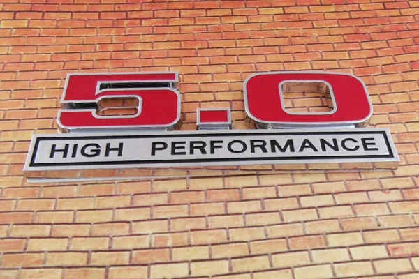 

Auto Chrome Red 5.0 Liter High Performance for Mustang Emblem Badge Sticker