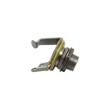 

NEW 6pcs Nickel Electric Guitar Bass 1/4" 6.35mm Mono Jacks Socket Long Style Guitar Accessories