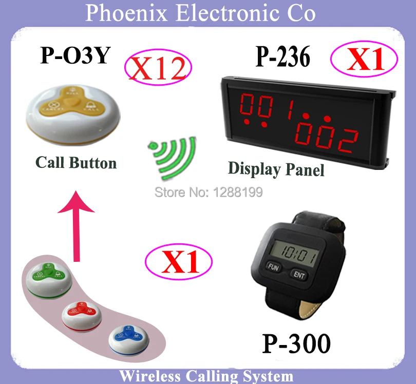 Wireless Guest Kitchen Pager Watch For Restaurant Bell