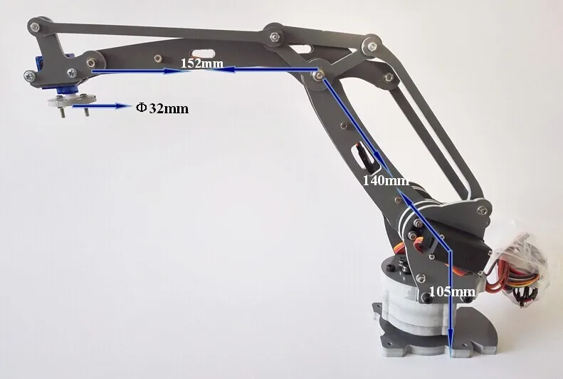 

The Newest 4 Axis Robotic Arm 4 Dof Mechanical Manipulator Stacker Servo IRB460 Industrial Manipulator Model RC Toy