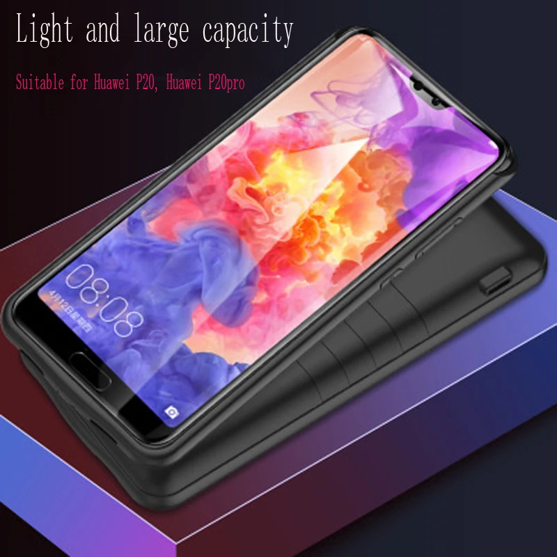 

Ultra-thin all-inclusive soft plastic back clip charging treasure Wireless mobile power LED display for Huawei P20/P20pro