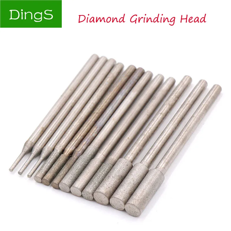 

10pcs Dremel Accesories 2.35mm Shank Grinding Head Bits Carving Burrs for Jade Agate Rotary Carving Polishing Engraving Tools
