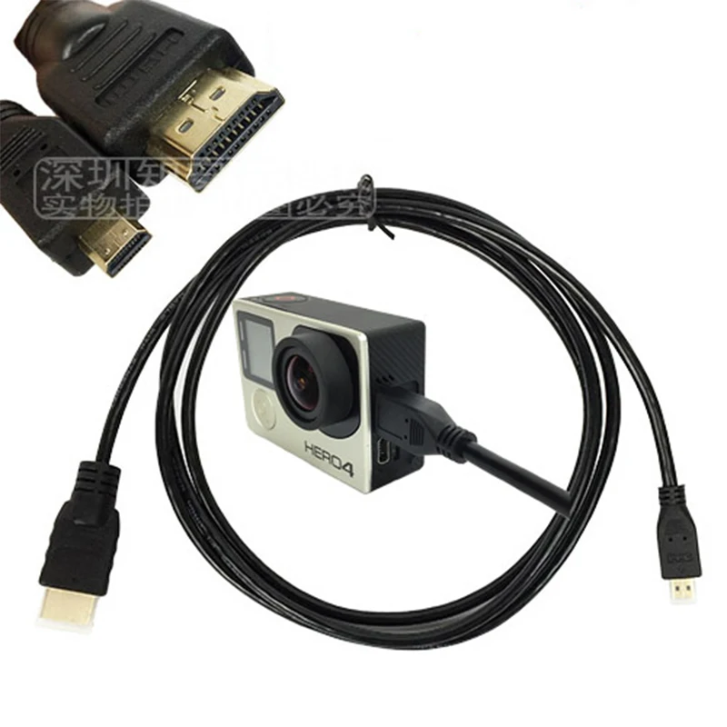 Кабель Micro HDMI для передачи данных для Xiaomi yi 4k GoPro Hero 8 7 6 5 4 3+ SJCAM SJ4000 Xiaomi Yi 4k eken H9 аксессуары для экшн-камеры