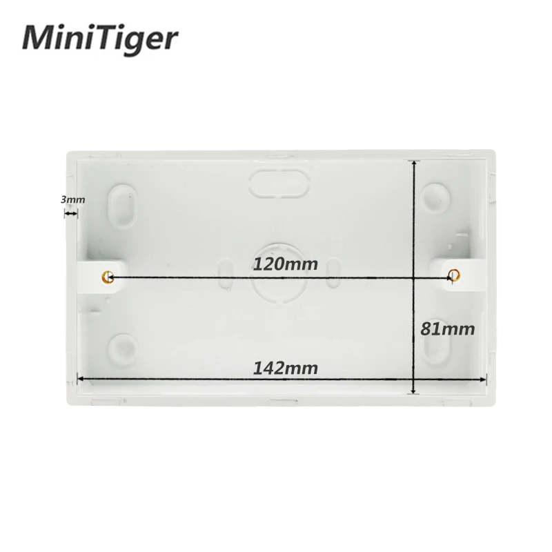 Внешняя Монтажная коробка Minitiger 146 мм* 86 мм* 32 мм для 146*86 мм стандартного сенсорного переключателя и розетки для любого положения поверхности стены