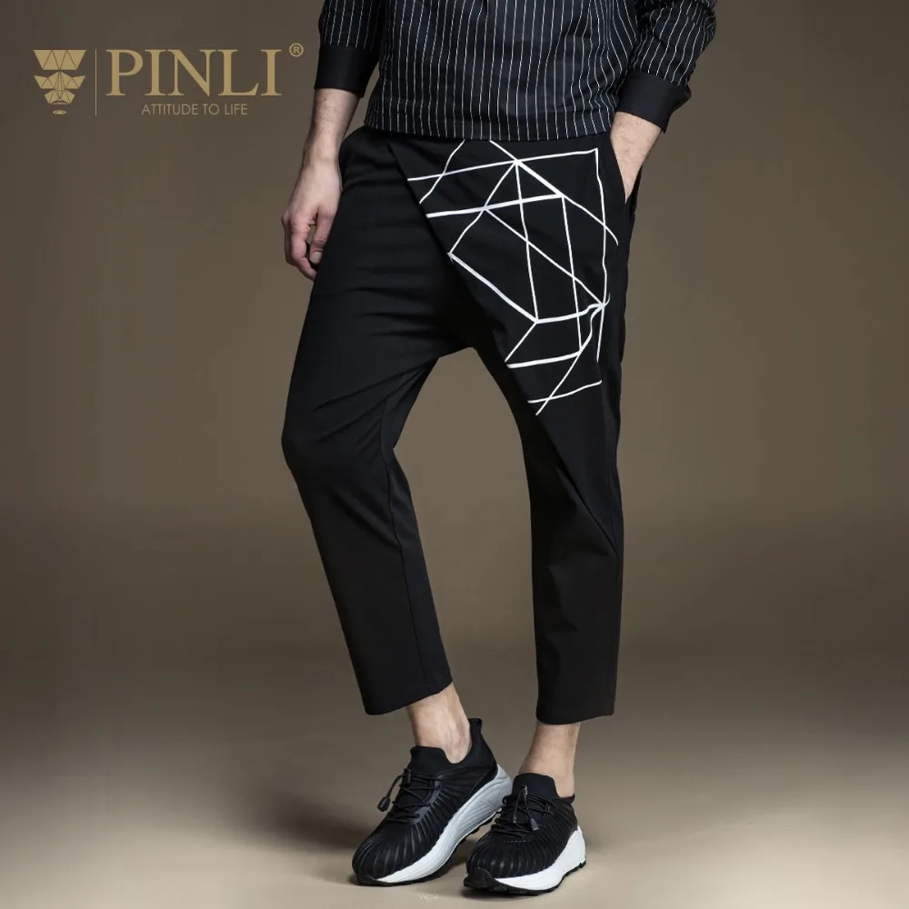 

Free Shipping New fashion male men's new clothing casual pants Slim stitching trousers cropped trousers calf-length B172917418