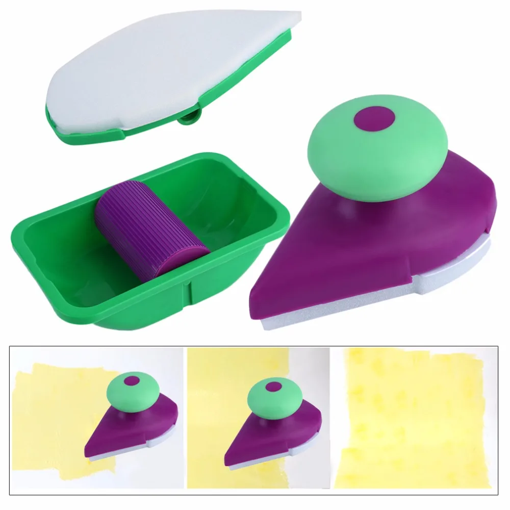 2018 Home Use Decorative Paint Roller And Tray Set Painting Brush Paint