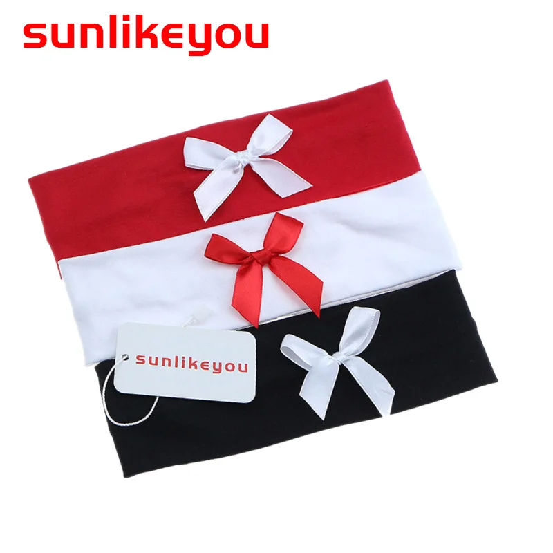 

Sunlikeyou New Headband For Girls Newborn Baby Headband Cotton Soft Elastic Turban Bows Fashion Baby Hair Accessories