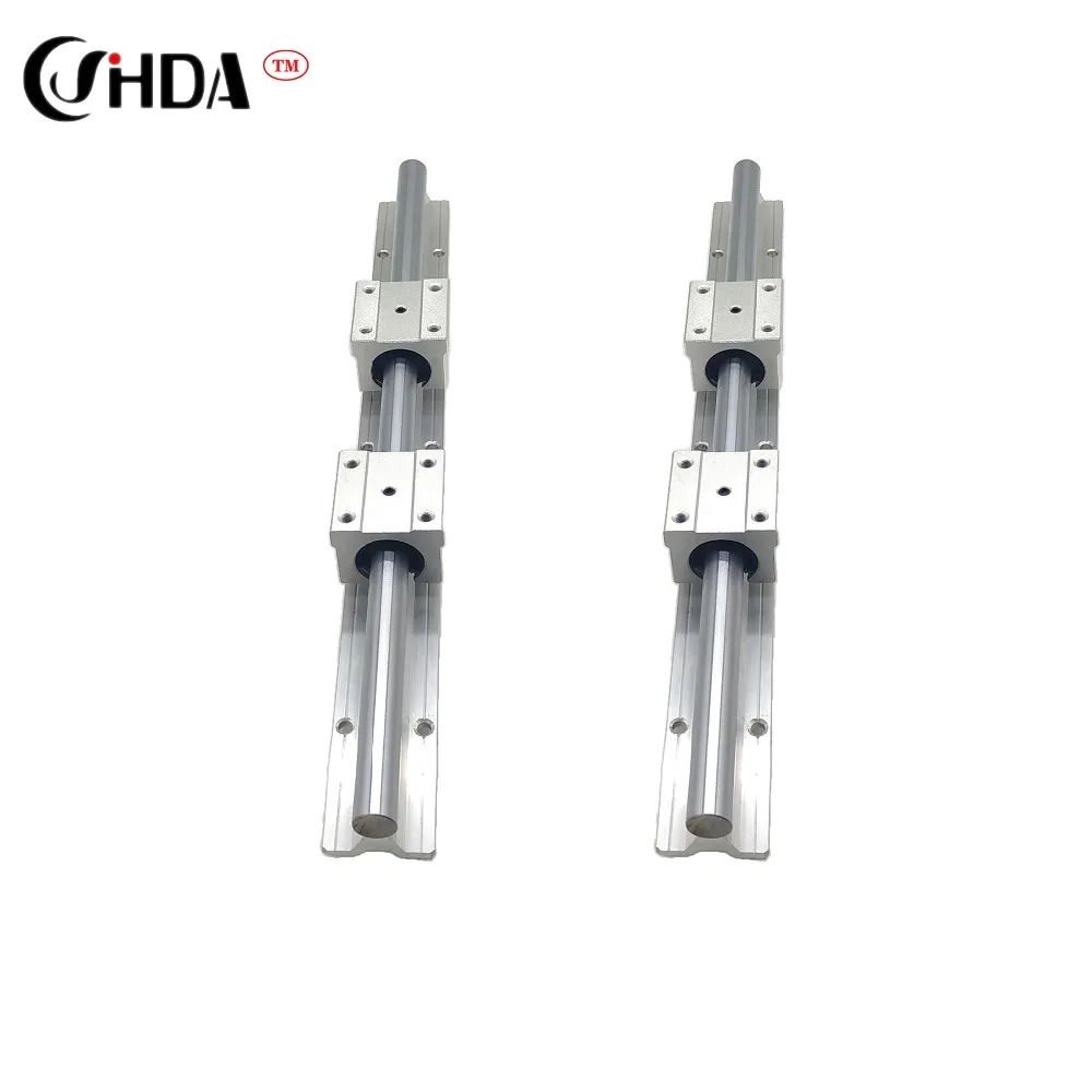 

freight free 2 pcs SBR16 linear rail qualquer apoio comprimento rodada trilho de guia + 4 pcs SBR16UU bloco deslizante para cnc